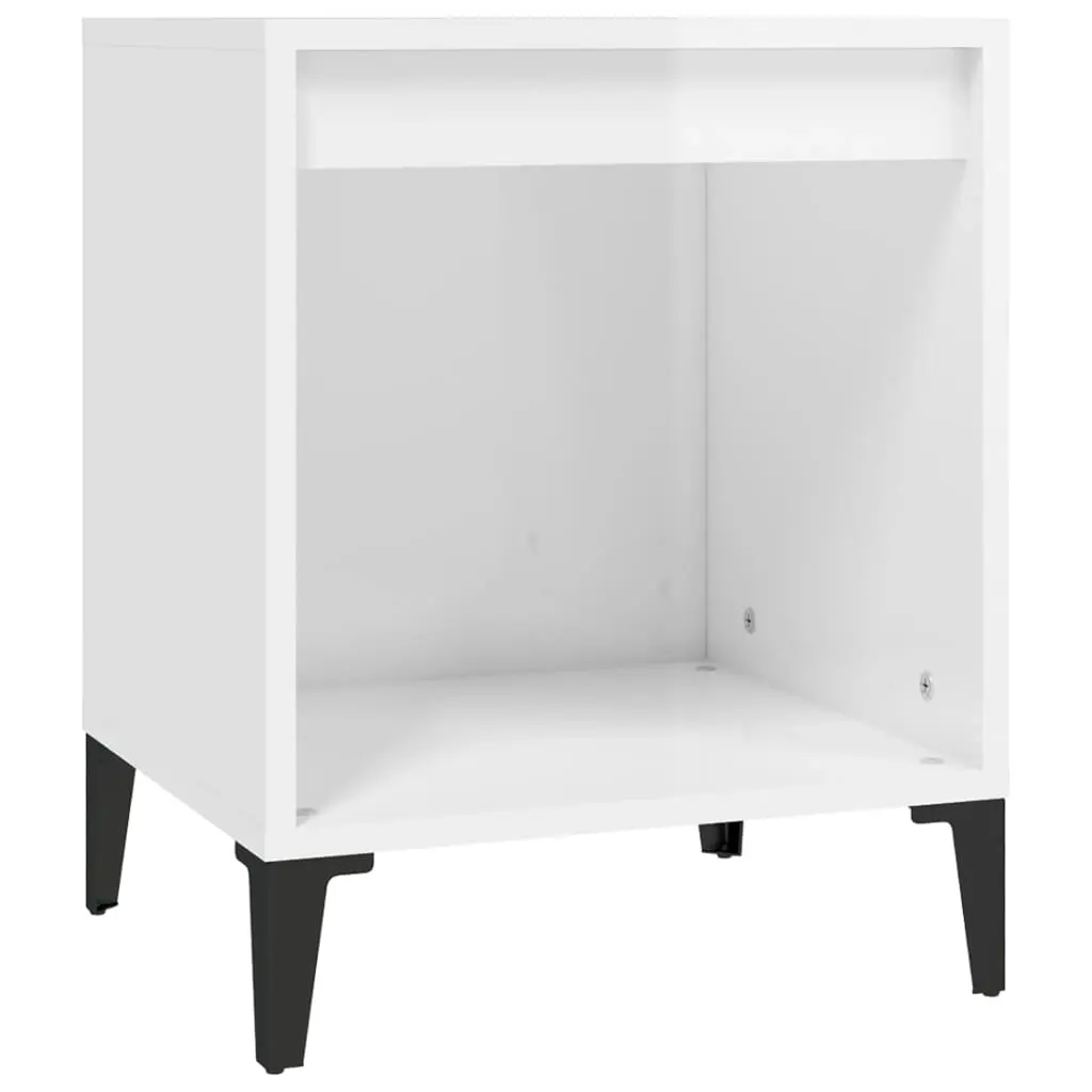 Bedside Cabinet High Gloss White 40x35x50 cm 821878 - Furniture