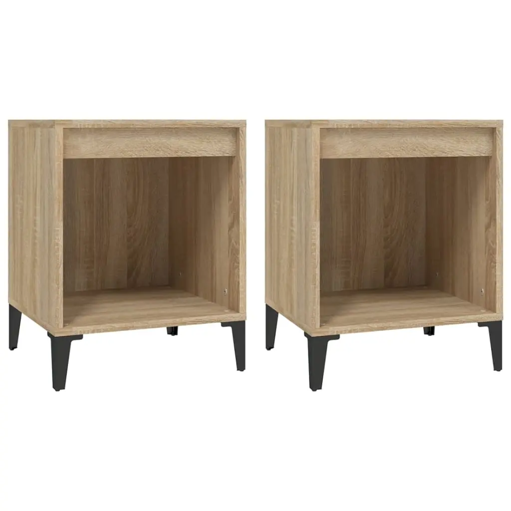Bedside Cabinets 2 pcs Sonoma Oak 40x35x50 cm 821881 - Furniture