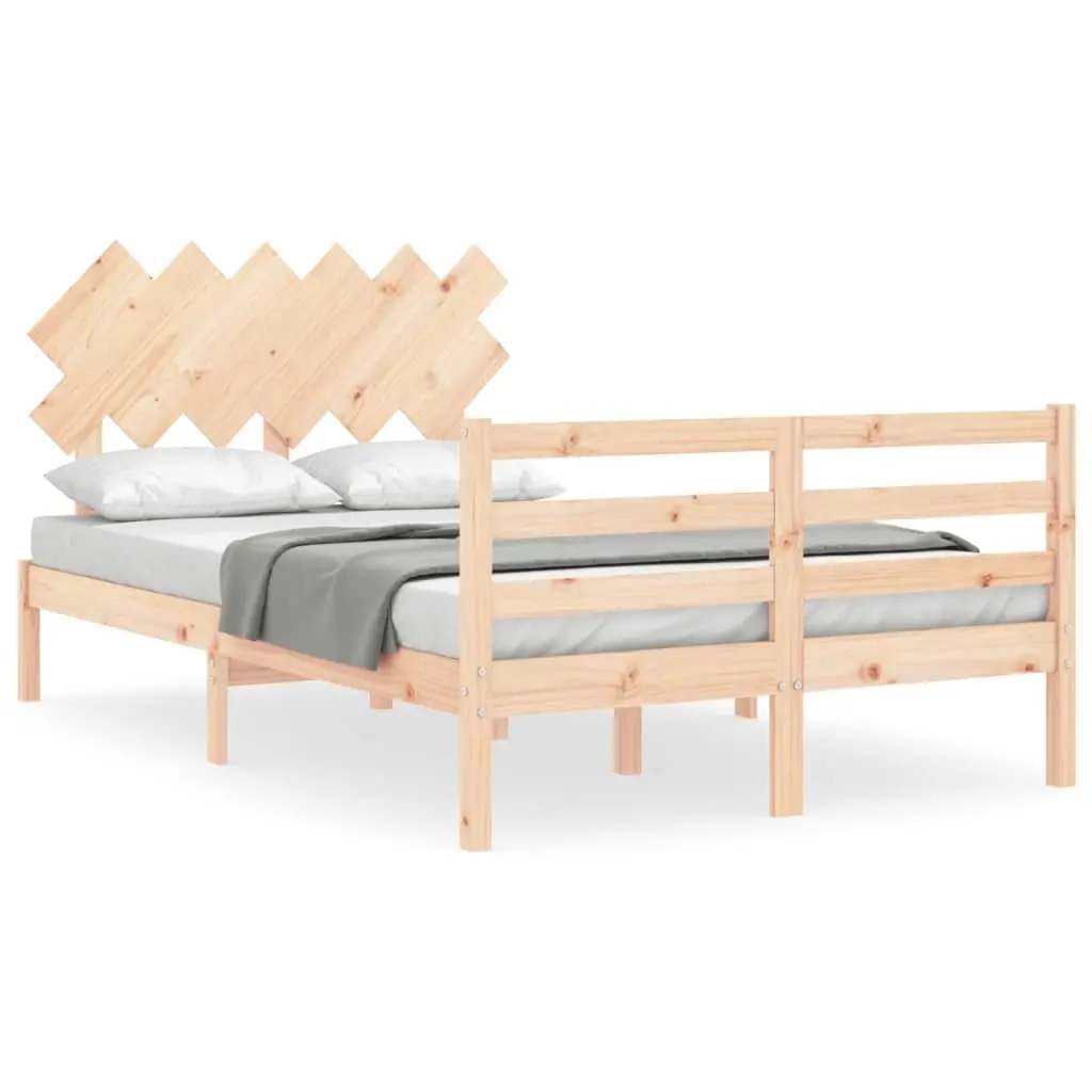 Bed Frame without Mattress 135x190 cm Solid Wood 3195261 - Furniture