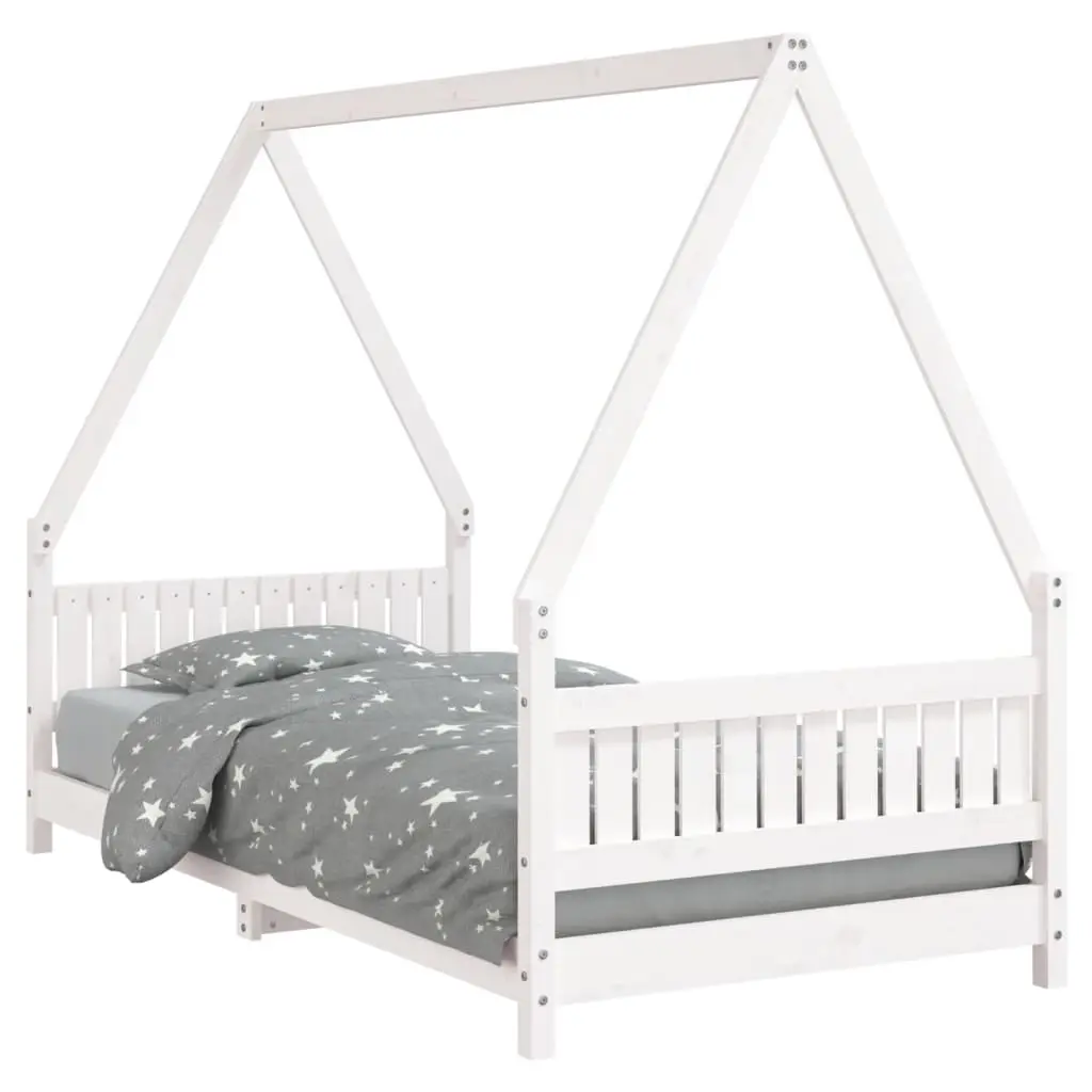 Kids Bed Frame White 90x190 cm Solid Wood Pine 834508 - Furniture