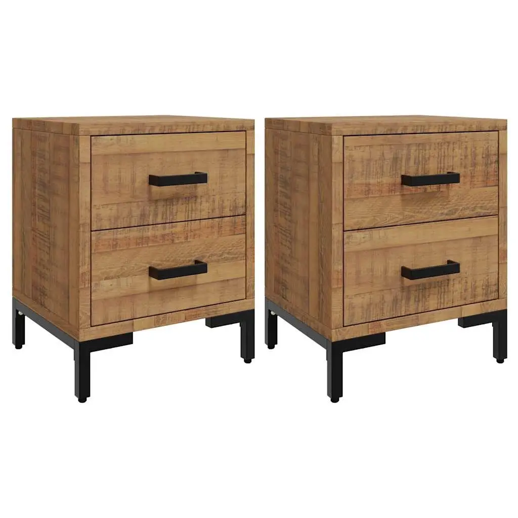 Bedside Cabinets 2 pcs 36x30x45 cm Solid Wood Pine 3120338 - Furniture