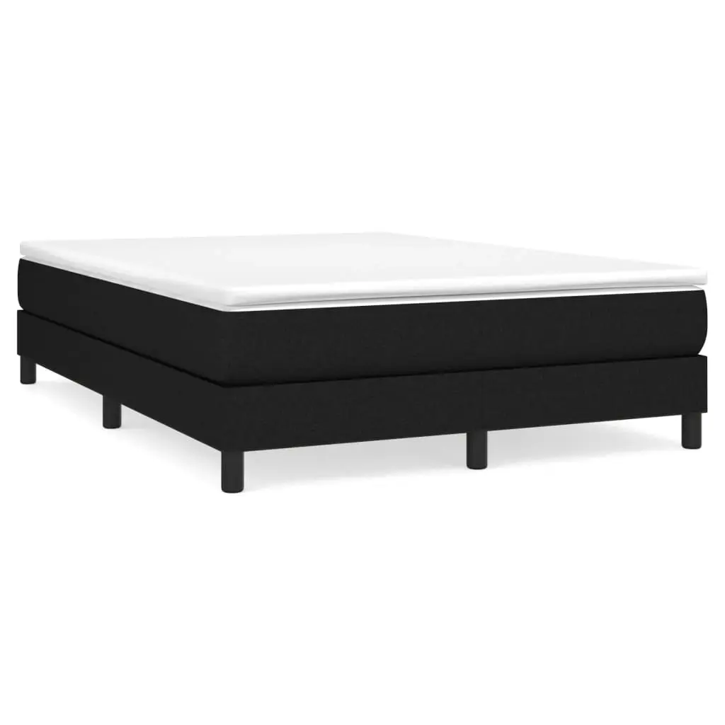 Box Spring Bed with Mattress Black 153x203 cm Queen Size Fabric 3144120 - Furniture