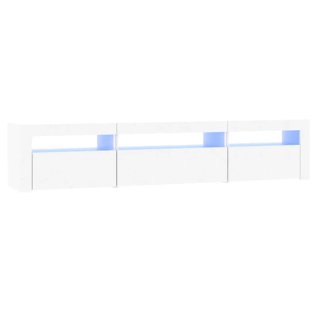 TV Cabinet with LED Lights White 195x35x40 cm 3152738 - Furniture