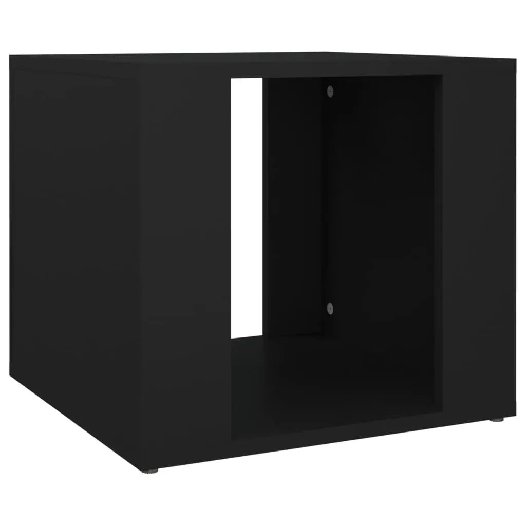 Bedside Table Black 41x40x36 cm Engineered Wood 816545 - Furniture