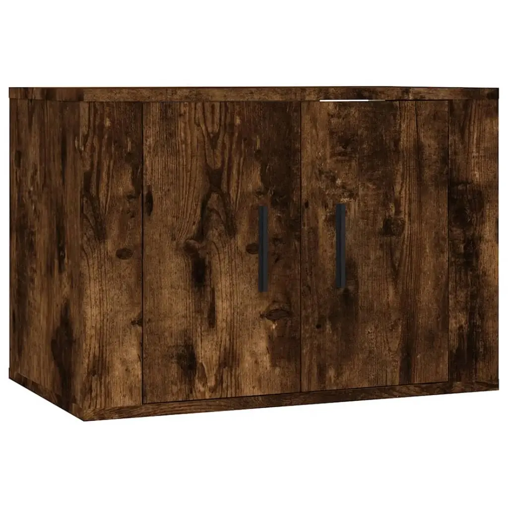 Wall Mounted TV Cabinet Smoked Oak 57x34.5x40 cm 816621 - Furniture