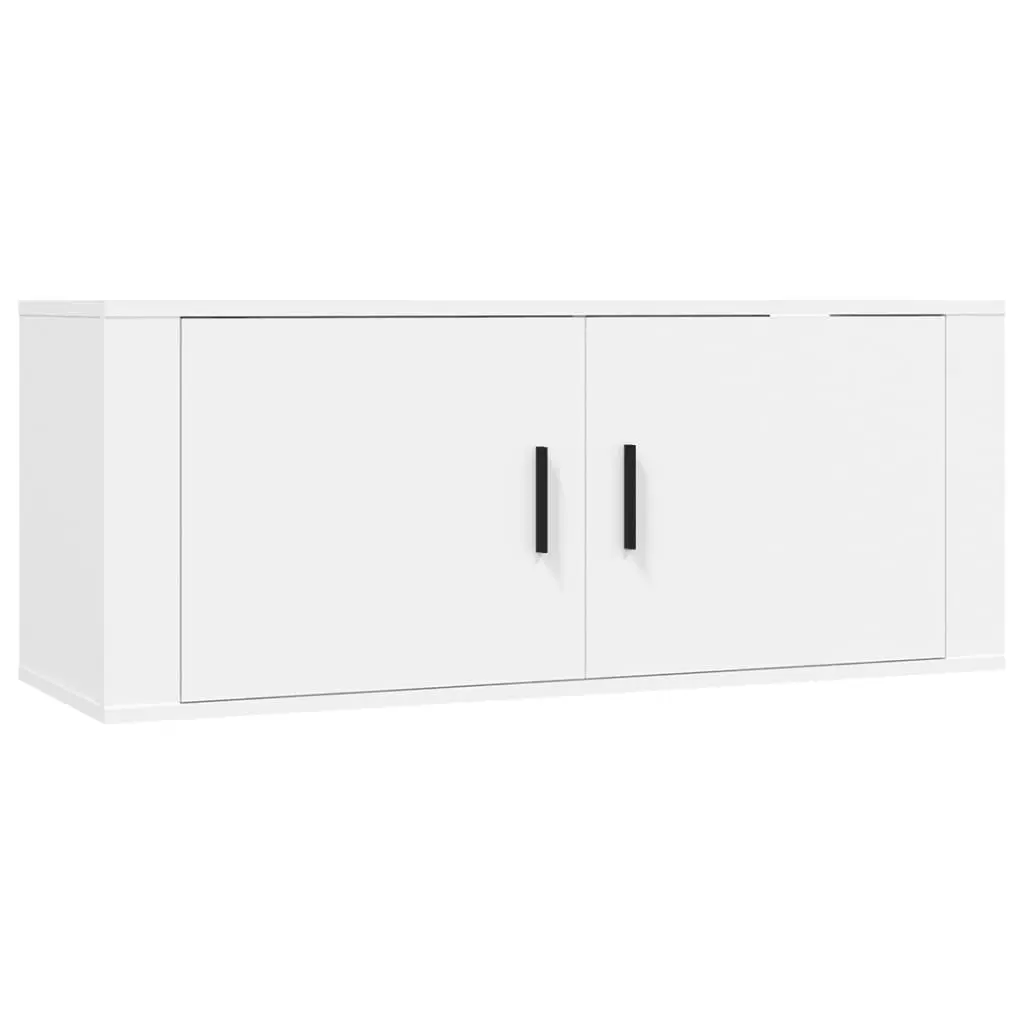 Wall Mounted TV Cabinet White 100x34.5x40 cm 816632 - Furniture