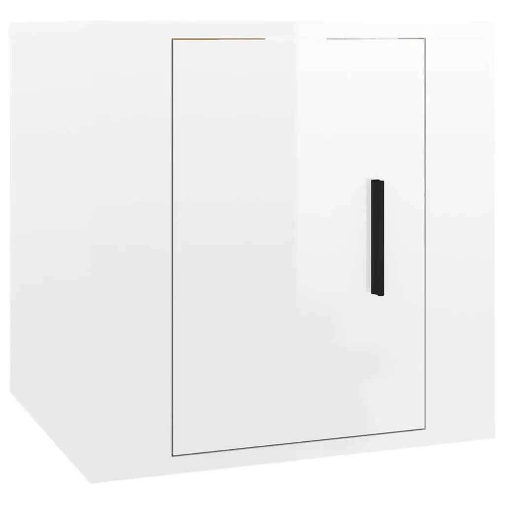 Wall Mounted TV Cabinet High Gloss White 40x34.5x40 cm 816644 - Furniture