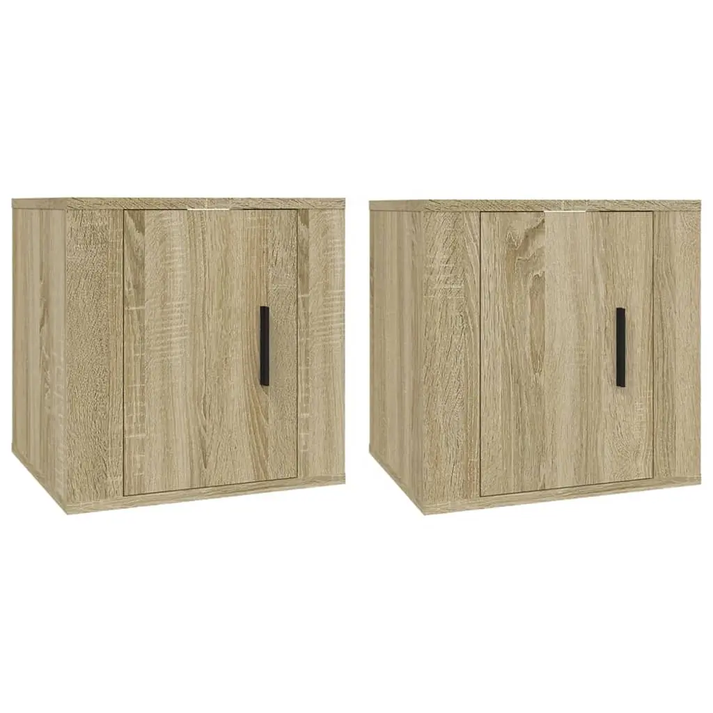 Wall Mounted TV Cabinets 2 pcs Sonoma Oak 40x34.5x40 cm 816647 - Furniture