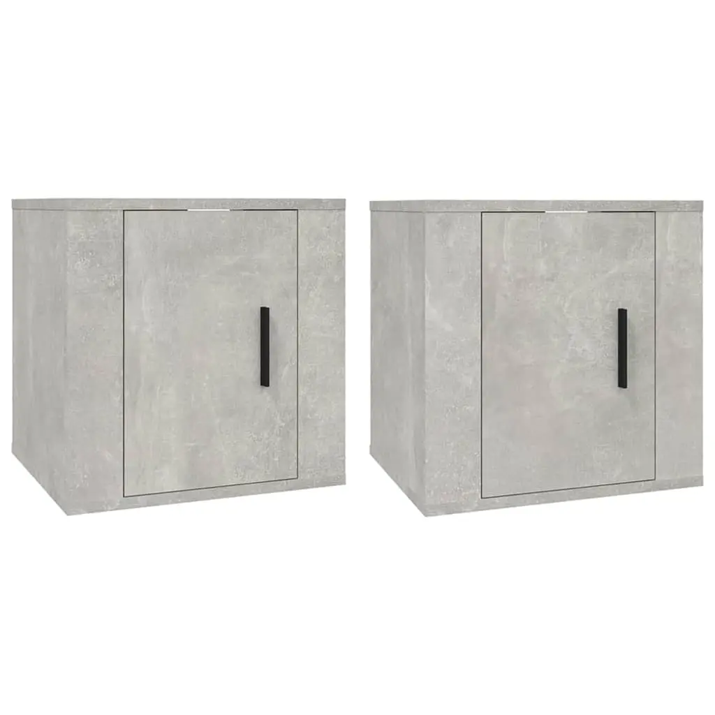 Wall Mounted TV Cabinets 2 pcs Concrete Grey 40x34.5x40 cm 816649 - Furniture