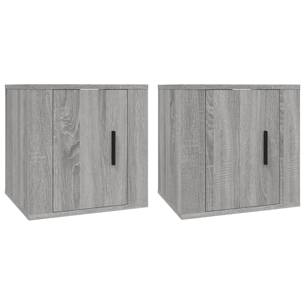 Wall Mounted TV Cabinets 2 pcs Grey Sonoma 40x34.5x40 cm 816653 - Furniture
