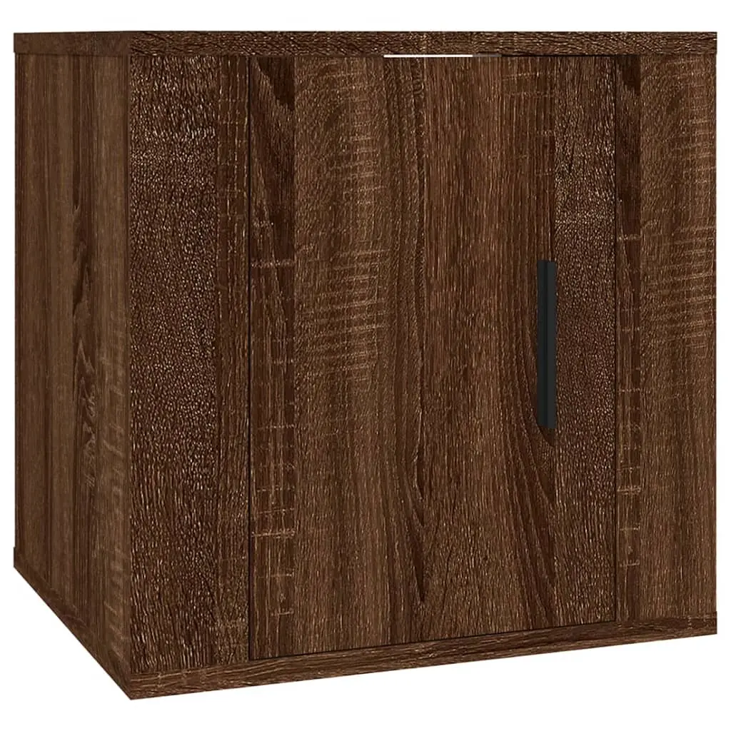 Wall Mounted TV Cabinet Brown Oak 40x34.5x40 cm 816654 - Furniture