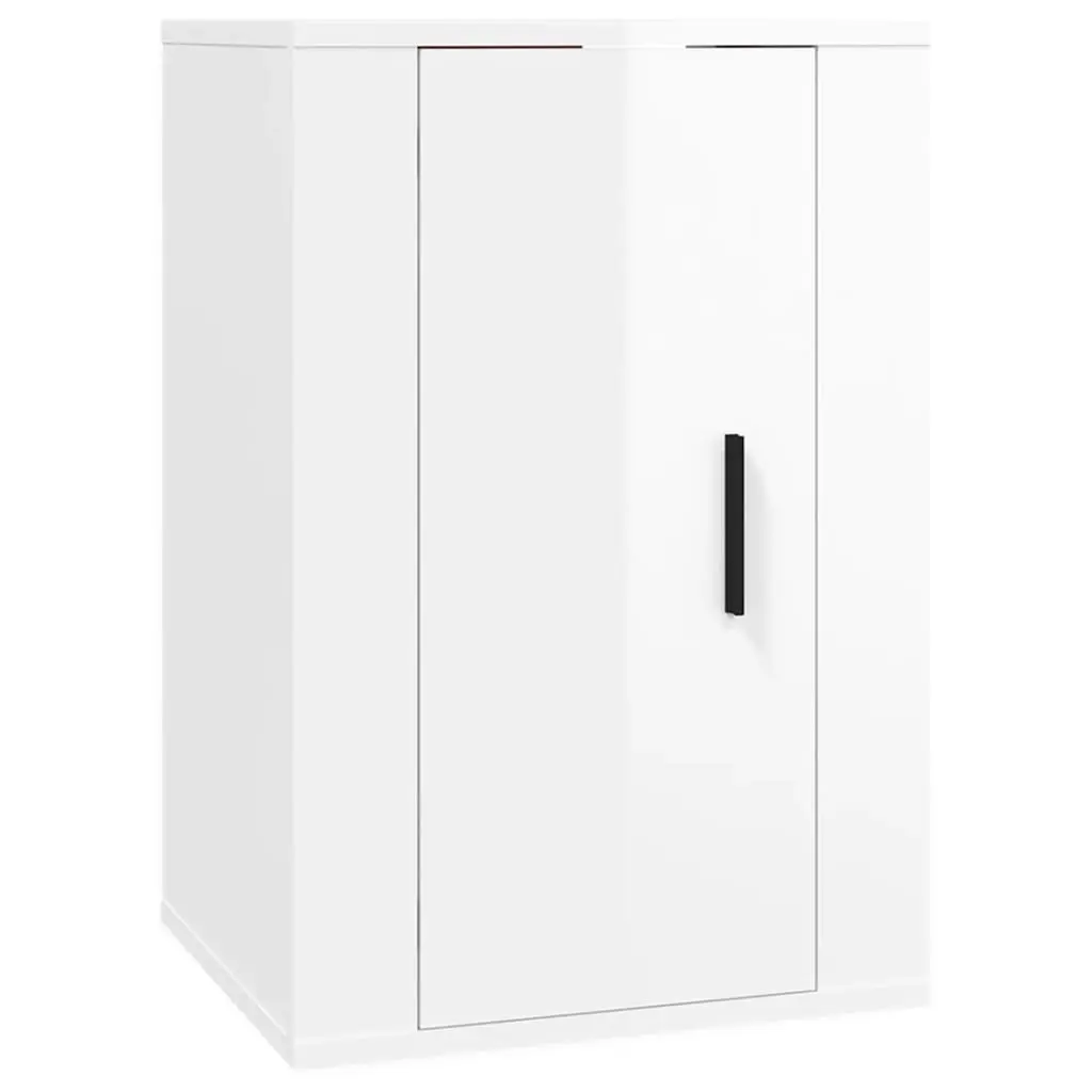 Wall Mounted TV Cabinet High Gloss White 40x34.5x60 cm 816660 - Furniture