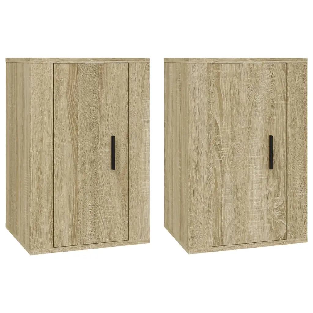 Wall Mounted TV Cabinets 2 pcs Sonoma Oak 40x34.5x60 cm 816663 - Furniture