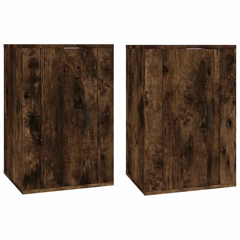 Wall Mounted TV Cabinets 2 pcs Smoked Oak 40x34.5x60 cm 816667 - Furniture