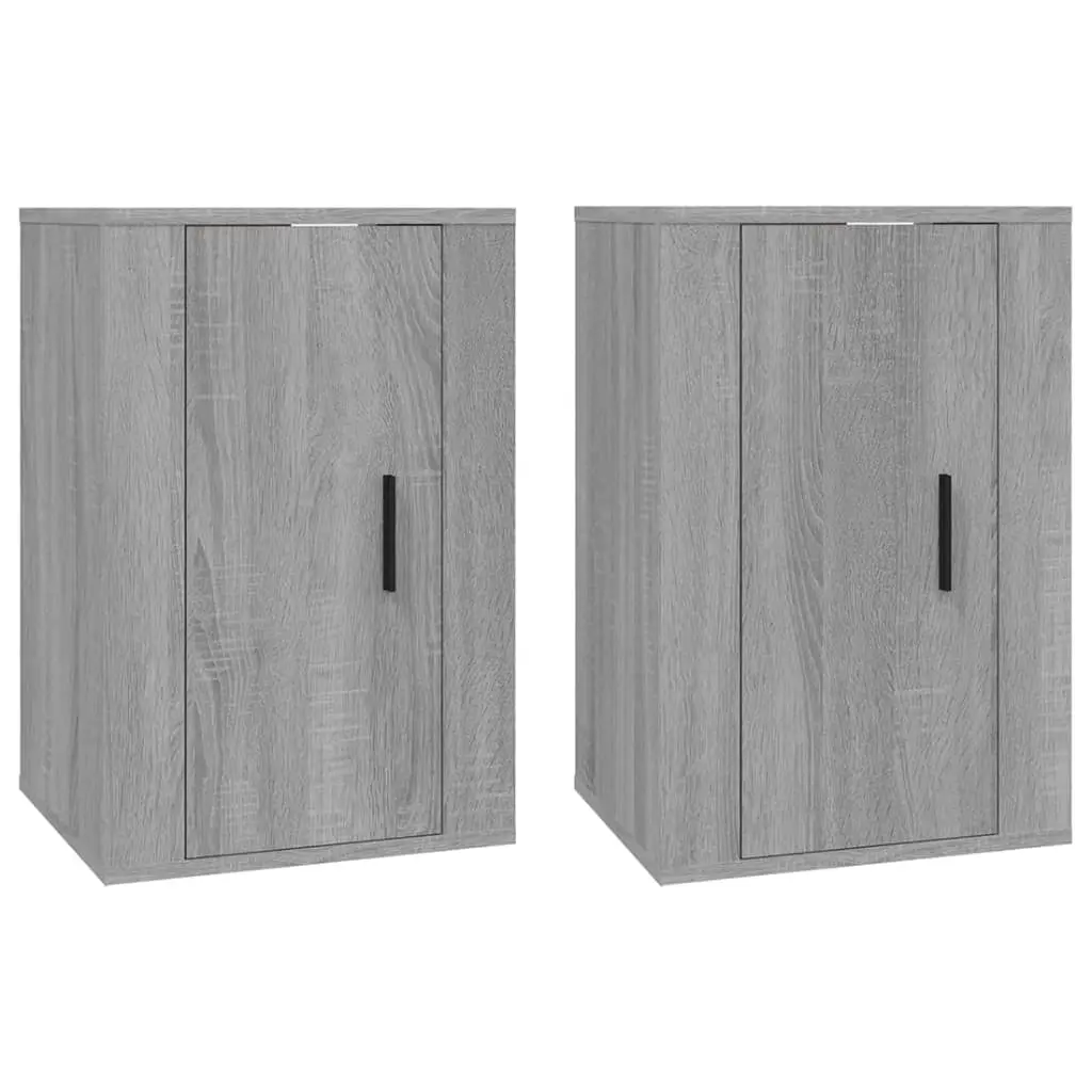 Wall Mounted TV Cabinets 2 pcs Grey Sonoma 40x34.5x60 cm 816669 - Furniture