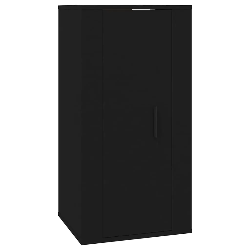 Wall Mounted TV Cabinet Black 40x34.5x80 cm 816673 - Furniture