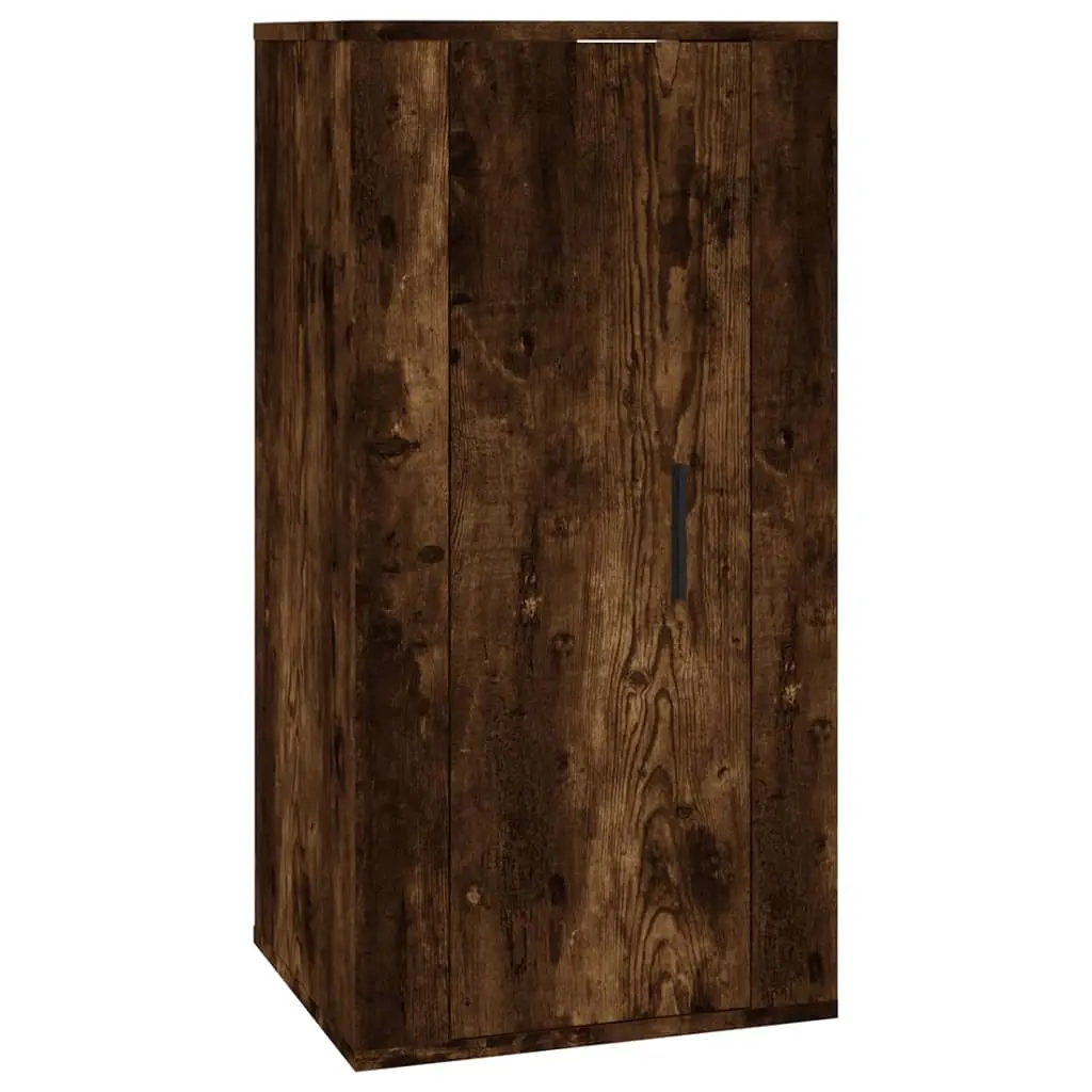Wall Mounted TV Cabinet Smoked Oak 40x34.5x80 cm 816677 - Furniture