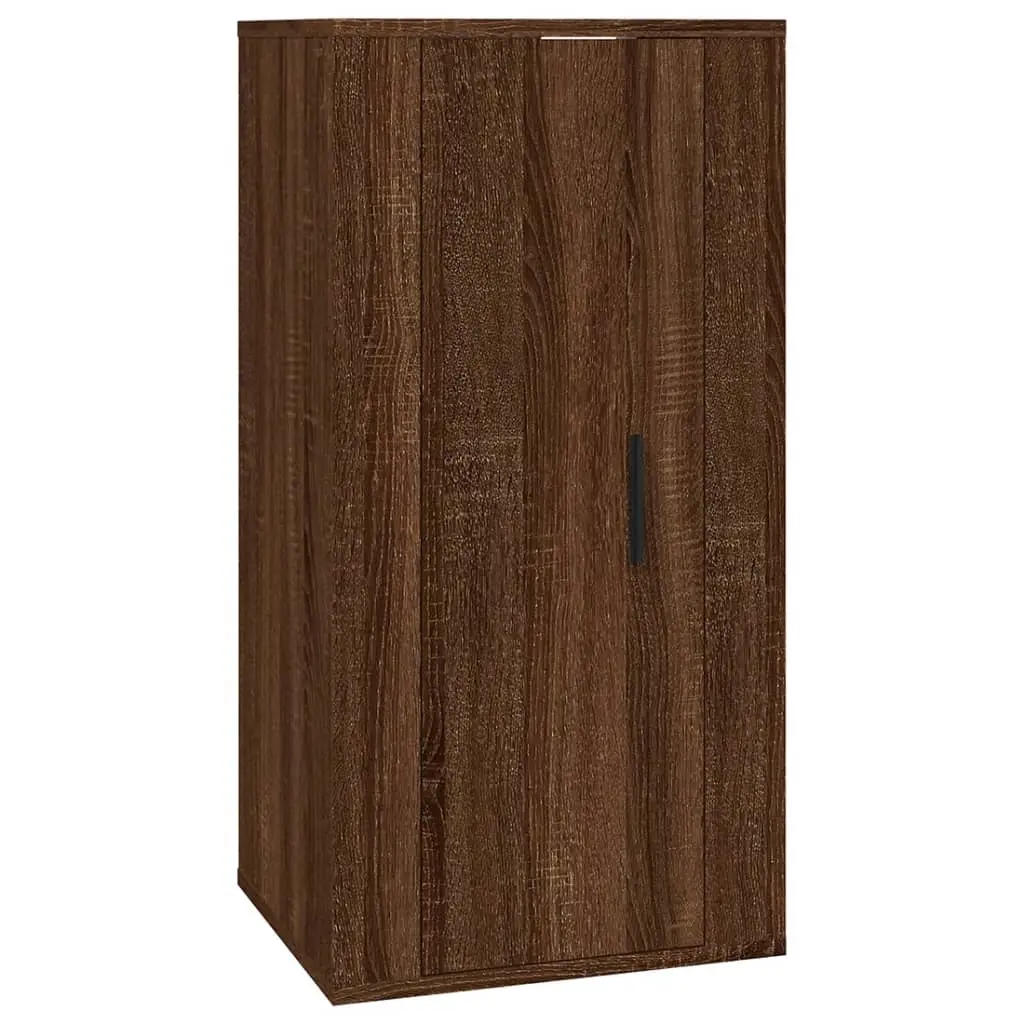 Wall Mounted TV Cabinet Brown Oak 40x34.5x80 cm 816679 - Furniture
