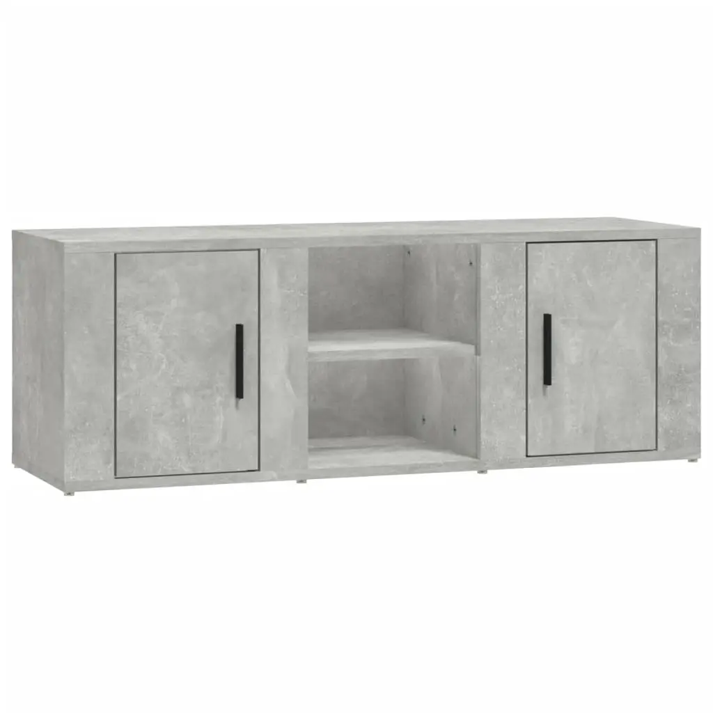 TV Cabinet Concrete Grey 100x31.5x35 cm Engineered Wood 819432 - Furniture