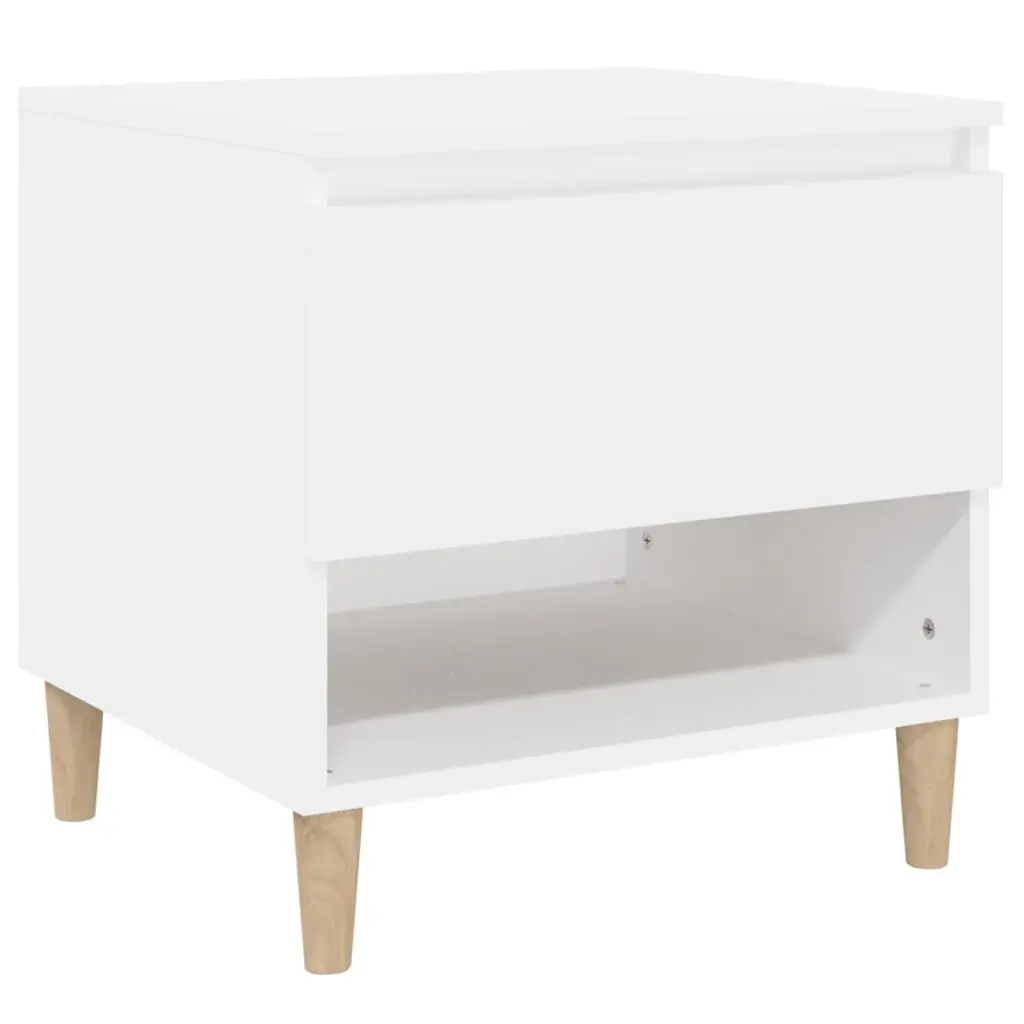 Bedside Table White 50x46x50 cm Engineered Wood 819532 - Furniture