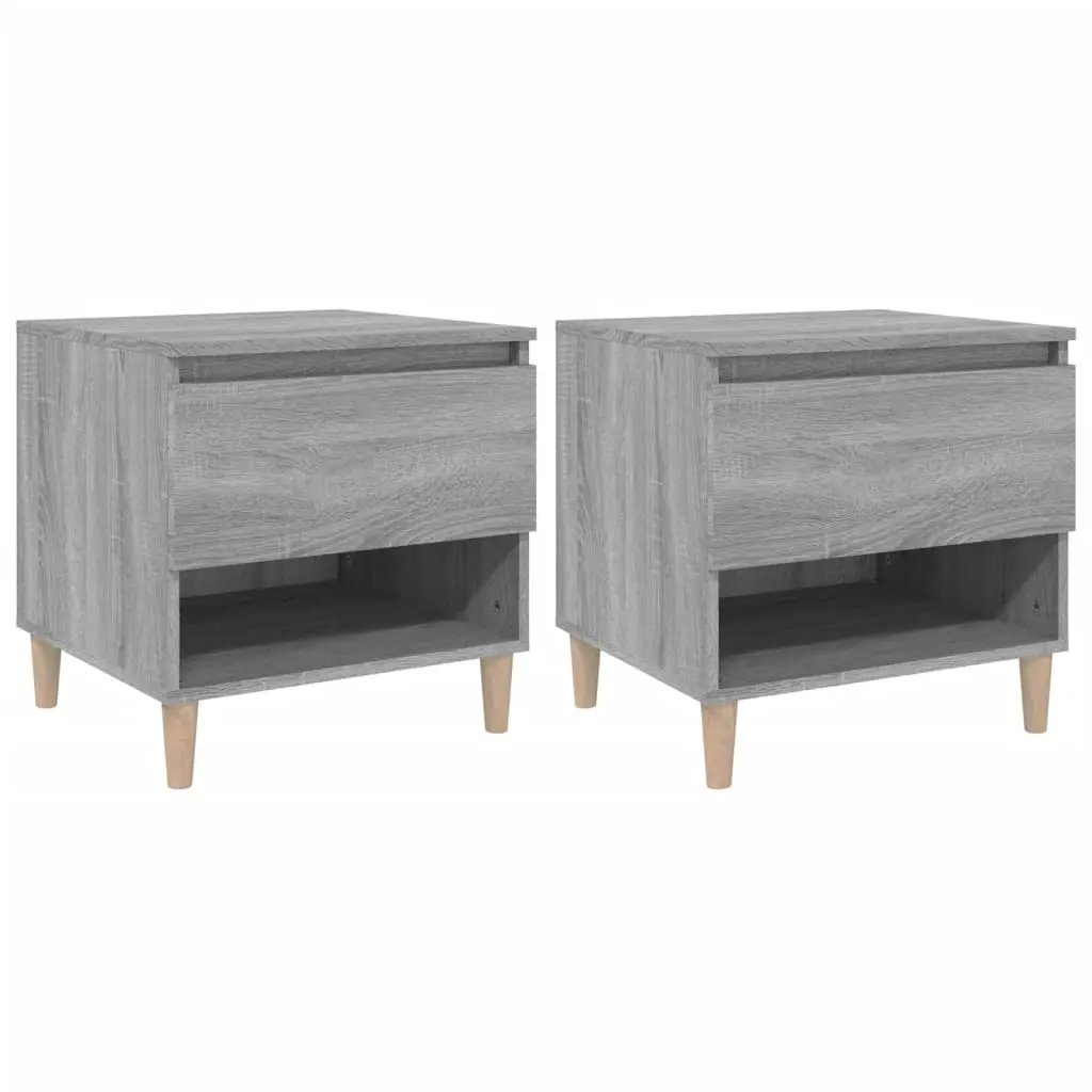 Bedside Tables 2 pcs Grey Sonoma 50x46x50 cm Engineered Wood 819545 - Furniture