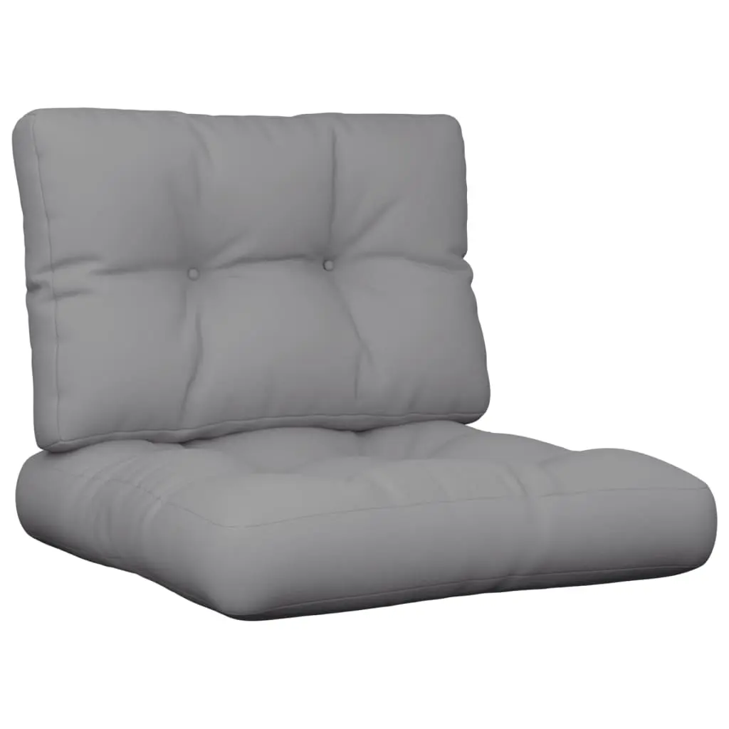 Pallet Cushions 2 pcs Grey Fabric 360646 - Home & Garden