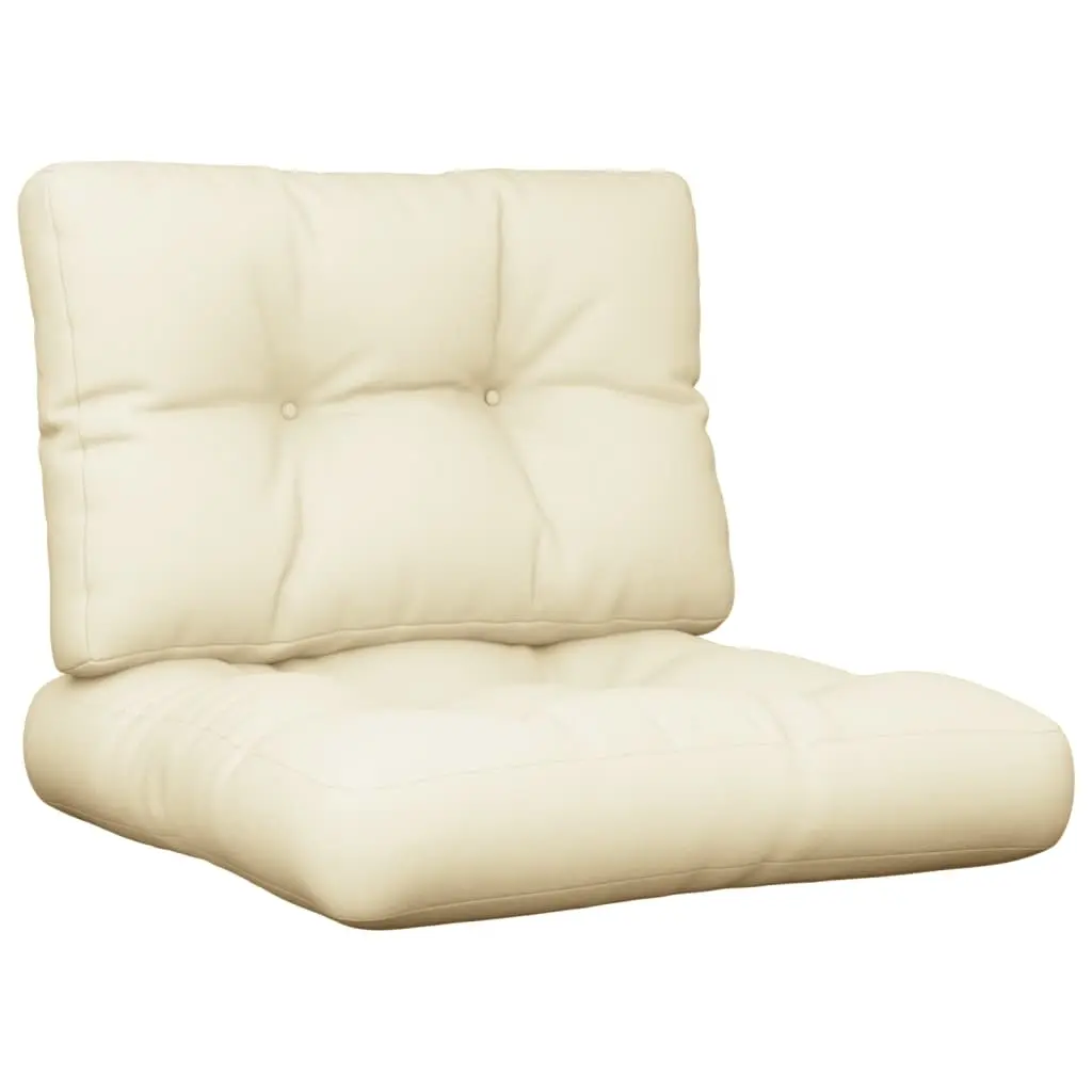 Pallet Cushions 2 pcs Cream Fabric 360647 - Home & Garden