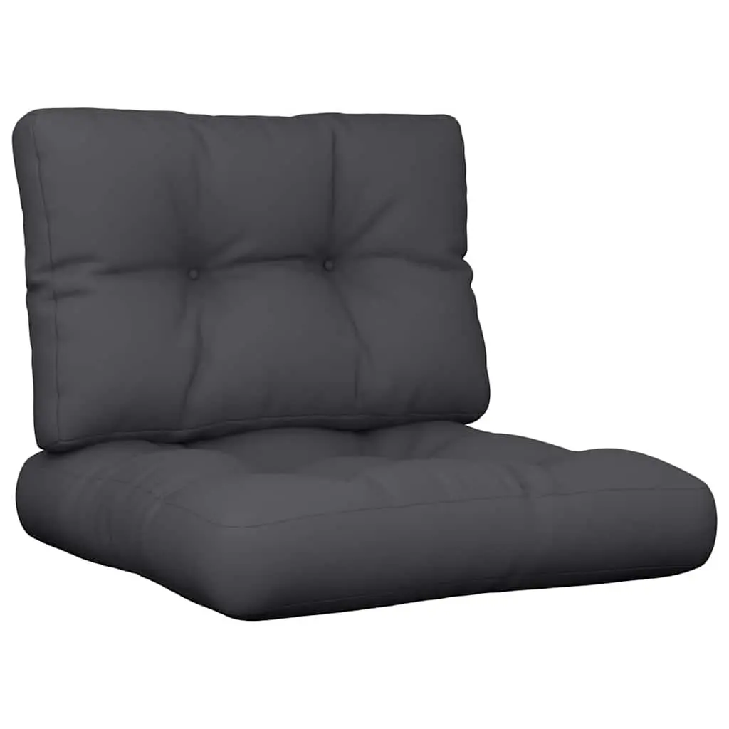 Pallet Cushions 2 pcs Black Fabric 360652 - Home & Garden