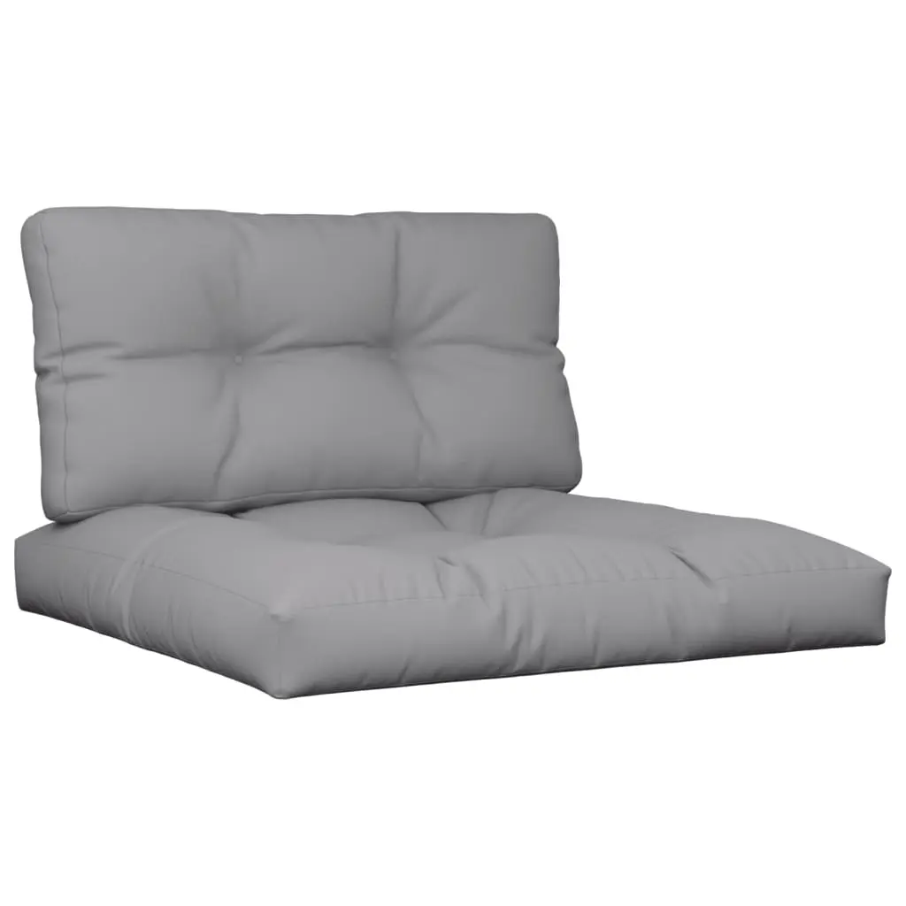 Pallet Cushions 2 pcs Grey Fabric 360690 - Home & Garden