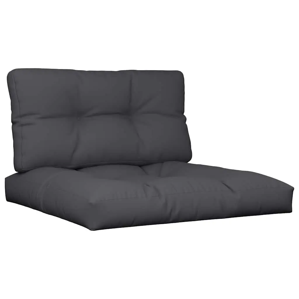 Pallet Cushions 2 pcs Black Fabric 360718 - Home & Garden