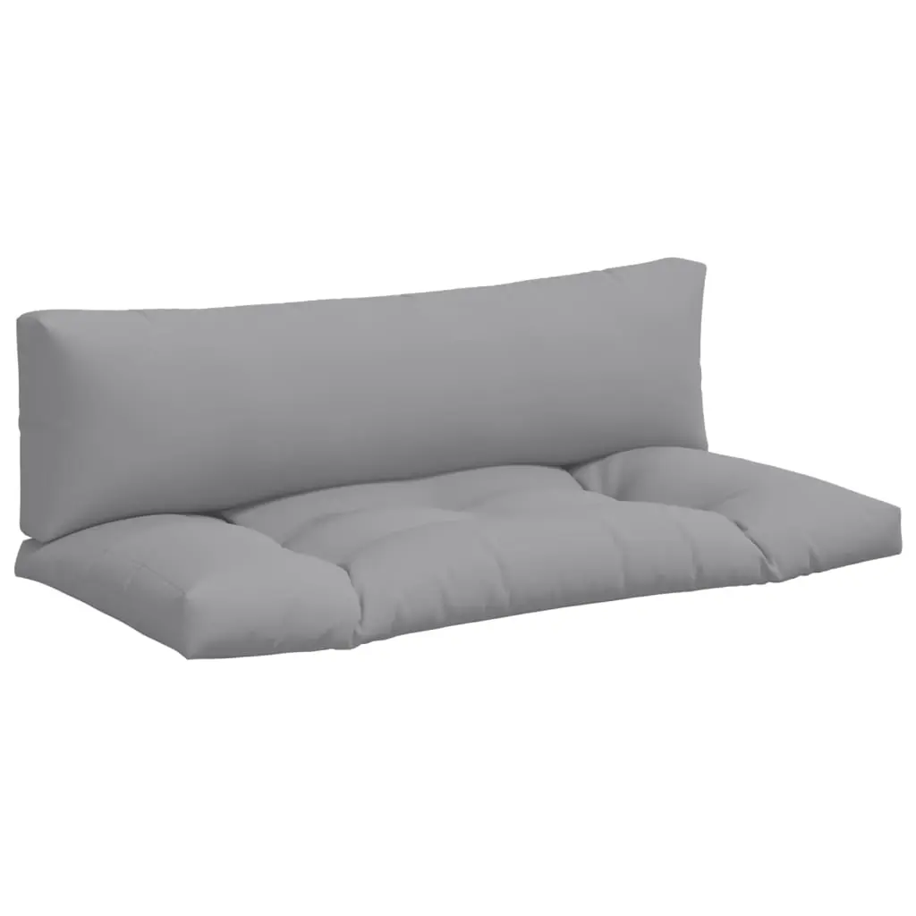 Pallet Cushions 2 pcs Grey Fabric 360923 - Home & Garden