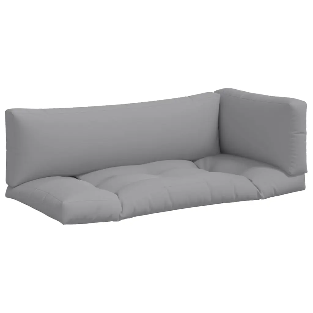 Pallet Cushions 3 pcs Grey Fabric 360945 - Home & Garden