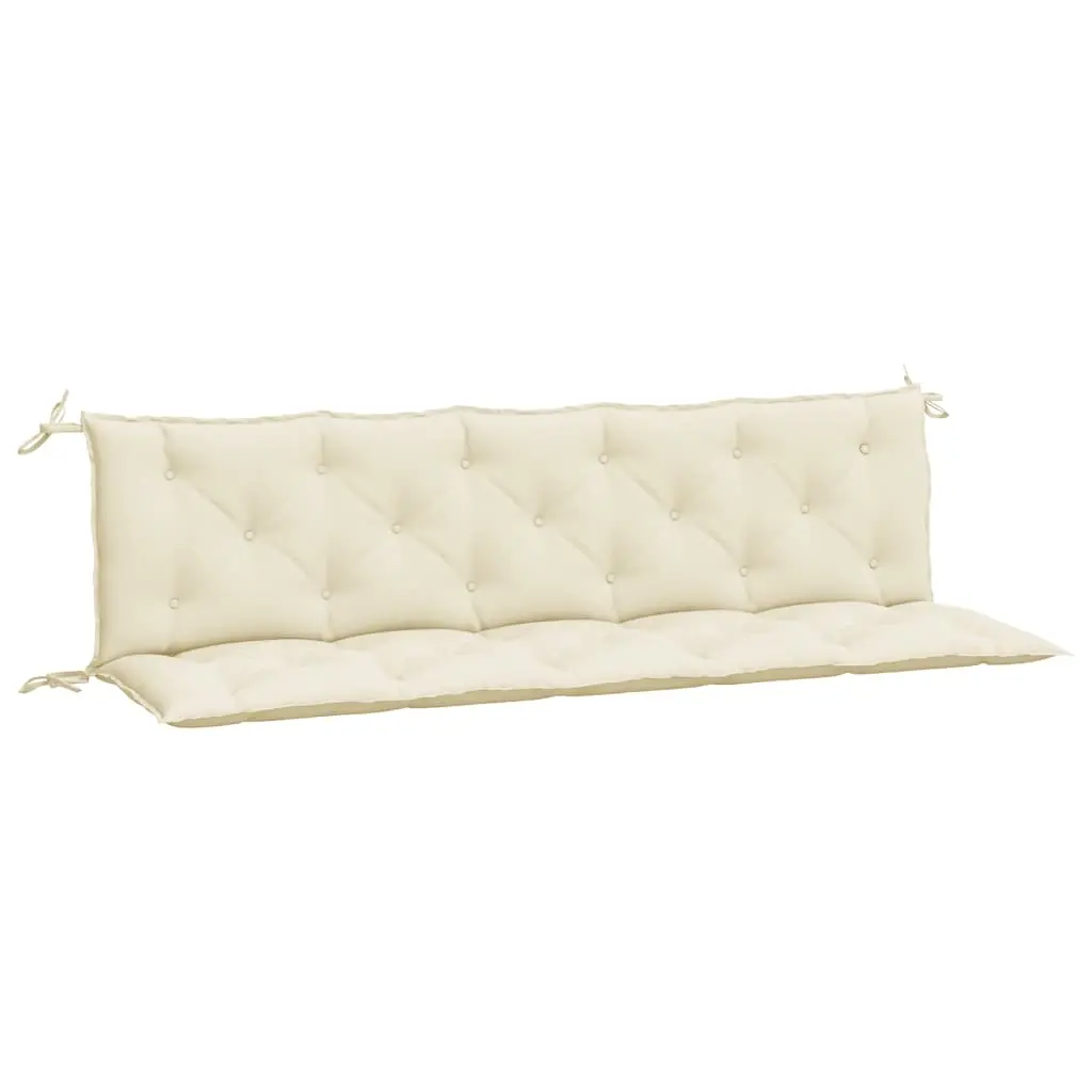 Garden Bench Cushions 2 pcs Cream White 180x50x7 cm Oxford Fabric 361718 - Home & Garden