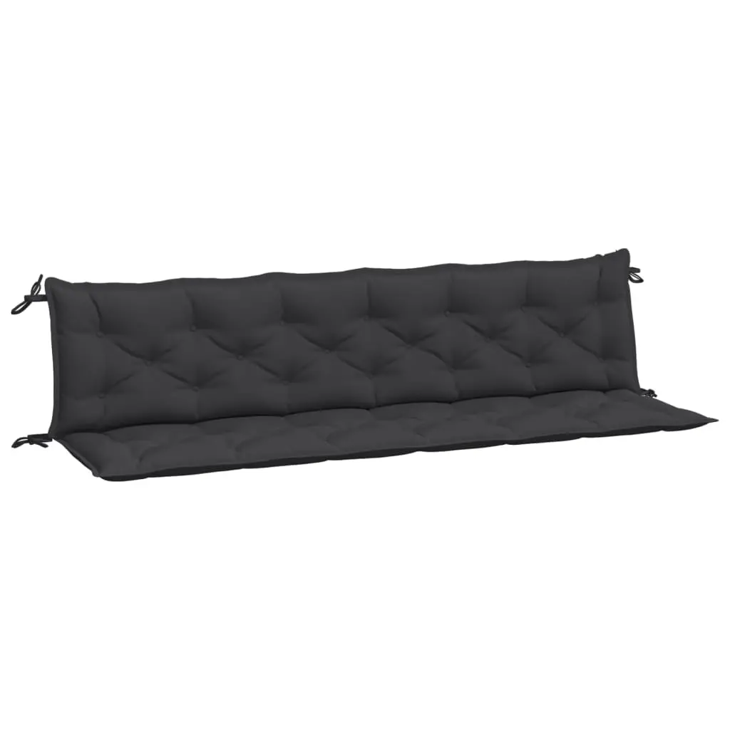 Garden Bench Cushions 2pcs Black 200x50x7cm Oxford Fabric 361742 - Home & Garden