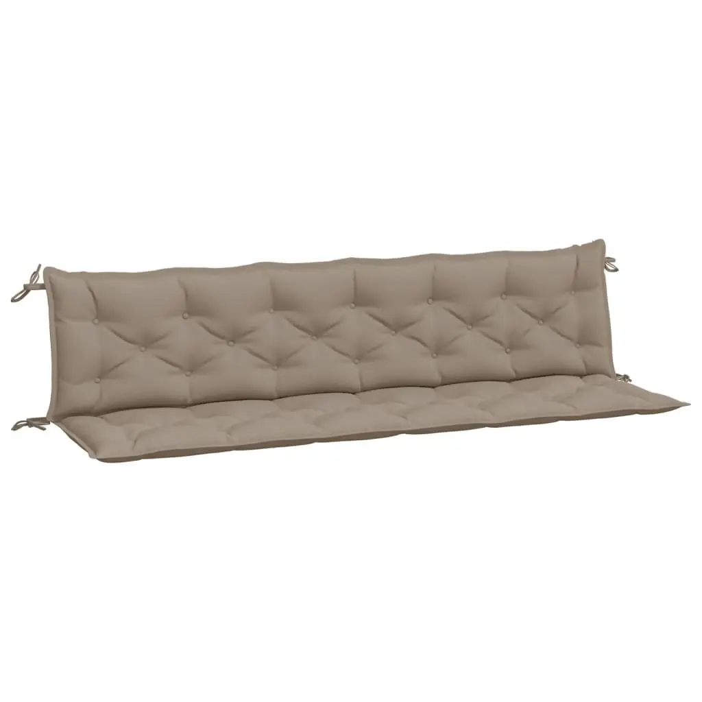 Garden Bench Cushions 2 pcs Taupe 200x50x7 cm Oxford Fabric 361743 - Home & Garden