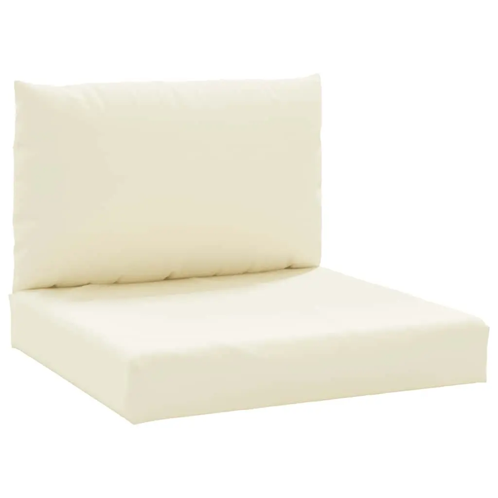 Pallet Cushions 2 pcs Cream White Oxford Fabric 361756 - Home & Garden