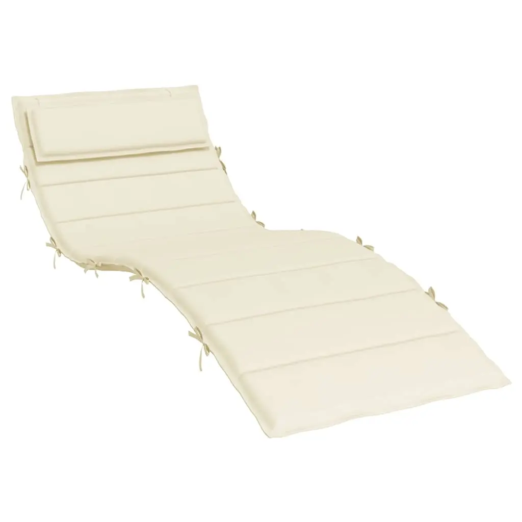 Sun Lounger Cushion Cream 180x60x4 cm Oxford Fabric 361854 - Home & Garden