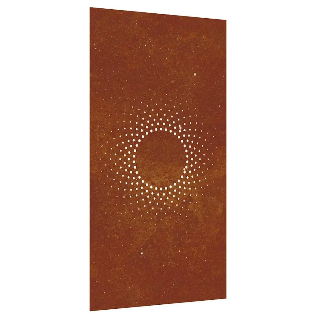 Garden Wall Decoration 105x55 cm Corten Steel Sun Design 824490 - Home & Garden