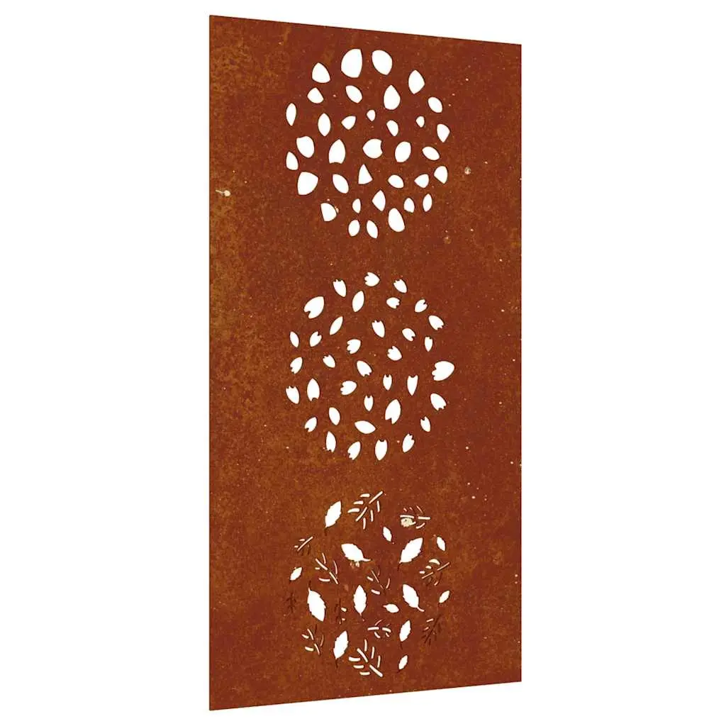Garden Wall Decoration 105x55 cm Corten Steel Leaf Design 824494 - Home & Garden