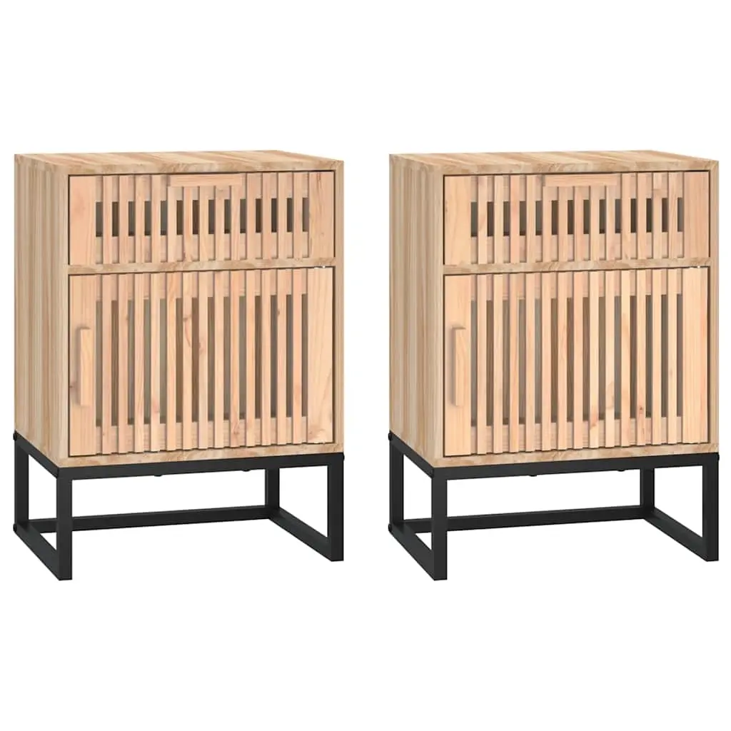 Bedside Cabinets 2 pcs 40x30x55.5 cm Engineered Wood&Iron 352096 - Furniture