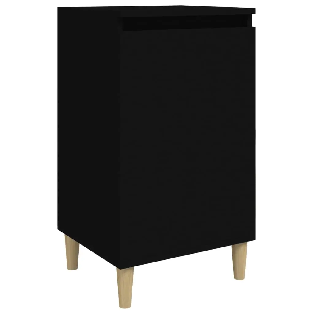 Bedside Cabinet Black 40x35x70 cm Engineered Wood 819630 - Furniture