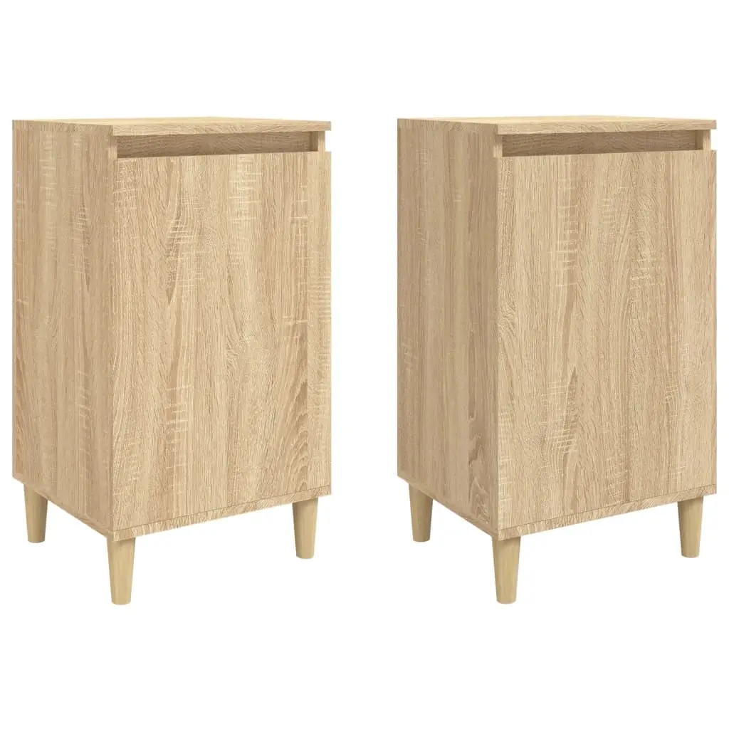 Bedside Cabinets 2 pcs Sonoma Oak 40x35x70 cm Engineered Wood 819635 - Furniture