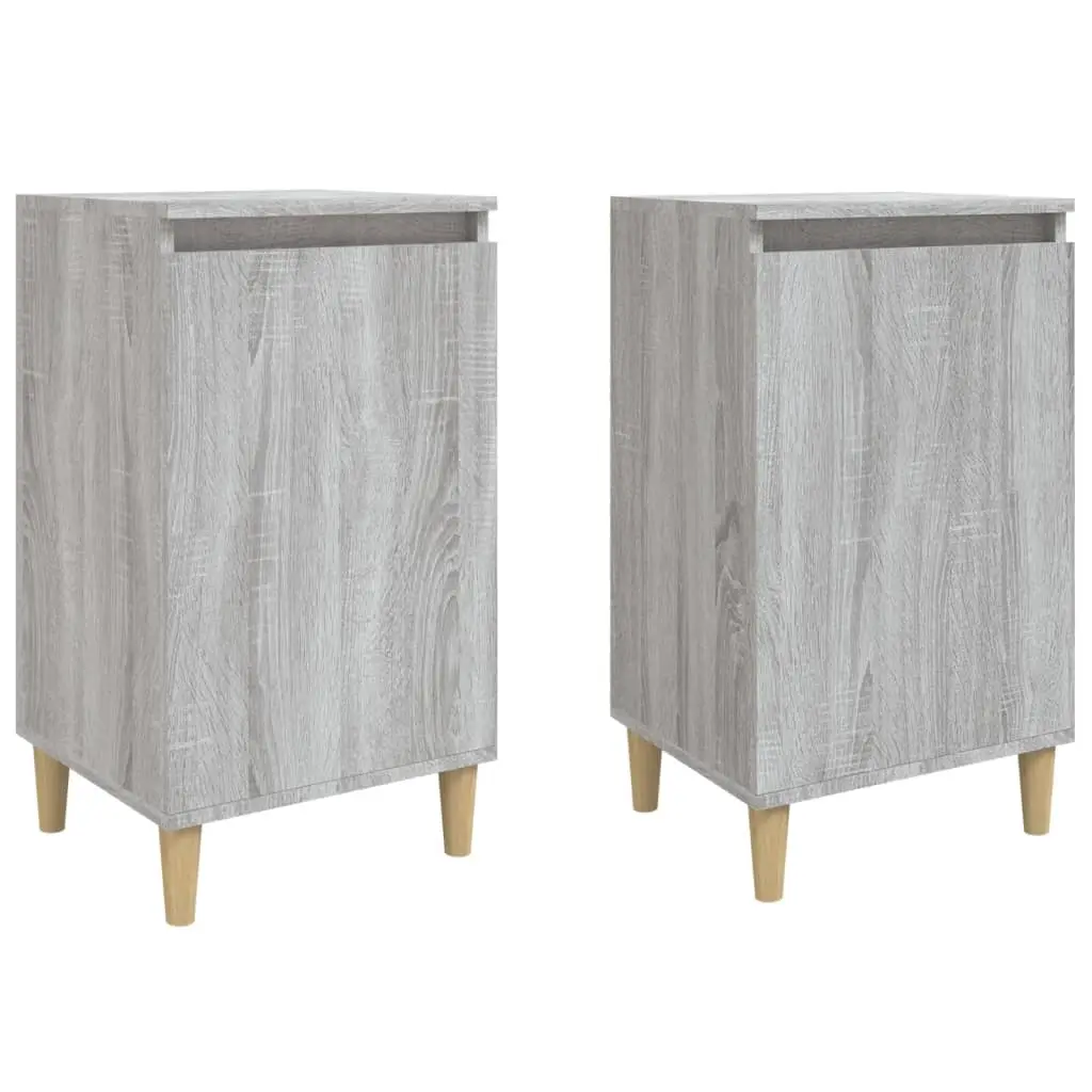 Bedside Cabinets 2 pcs Grey Sonoma 40x35x70 cm Engineered Wood 819641 - Furniture
