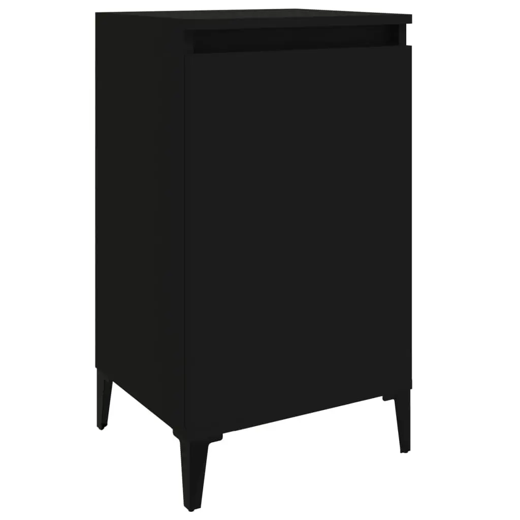 Bedside Cabinet Black 40x35x70 cm Engineered Wood 819646 - Furniture