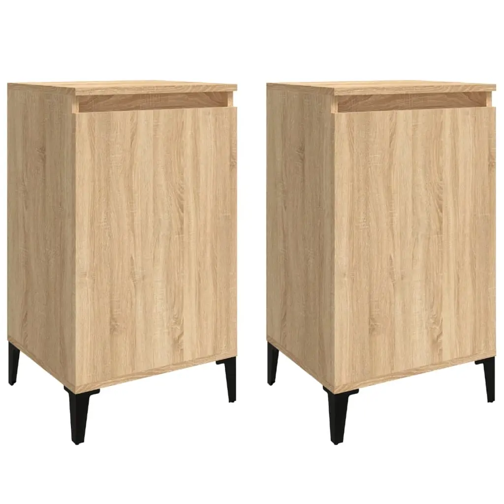 Bedside Cabinets 2 pcs Sonoma Oak 40x35x70 cm Engineered Wood 819651 - Furniture