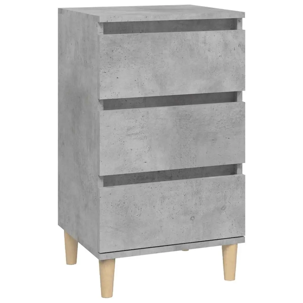 Bedside Cabinet Concrete Grey 40x35x70 cm Engineered Wood 819664 - Furniture