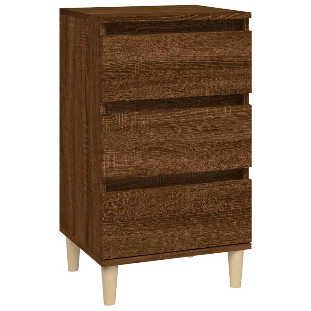 Bedside Cabinet Brown Oak 40x35x70 cm Engineered Wood 819667 - Furniture