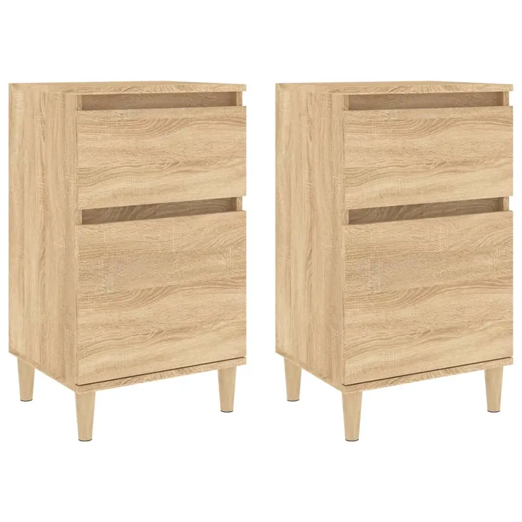 Bedside Cabinets 2 pcs Sonoma Oak 40x35x70 cm 819699 - Furniture