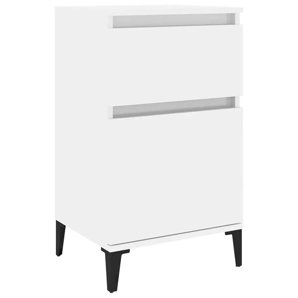 Bedside Cabinet High Gloss White 40x35x70 cm 819712 - Furniture