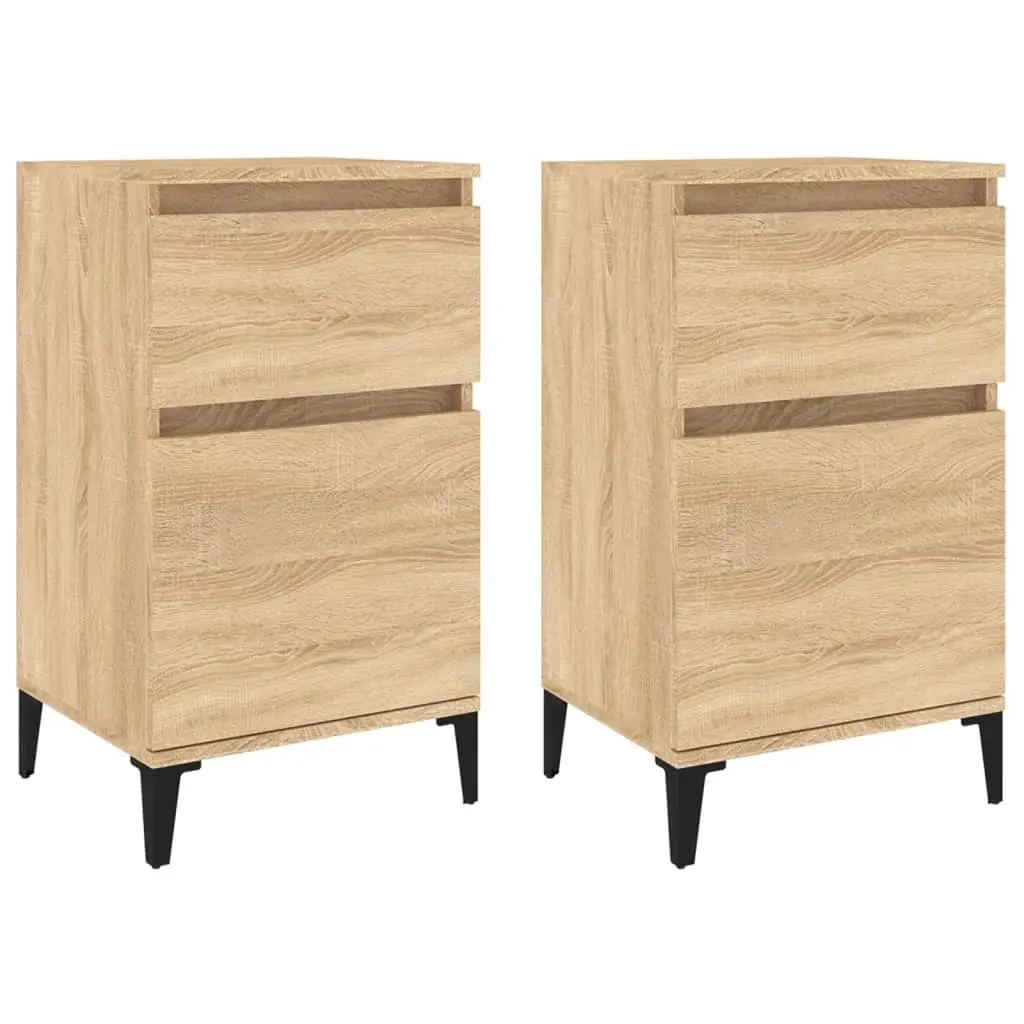 Bedside Cabinets 2 pcs Sonoma Oak 40x35x70 cm 819715 - Furniture